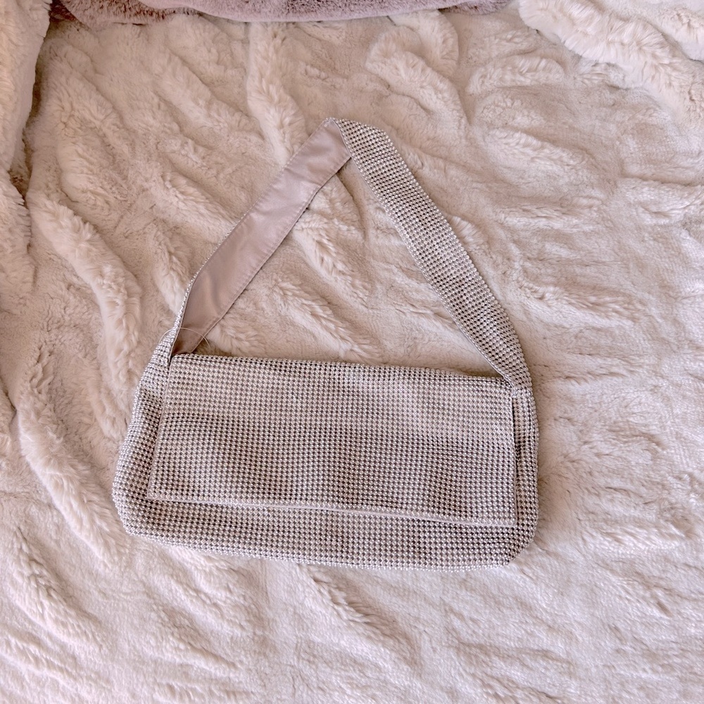 Silver sparkle shoulder bag